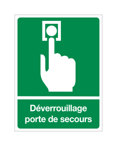 Panneau déverrouillage porte de secours