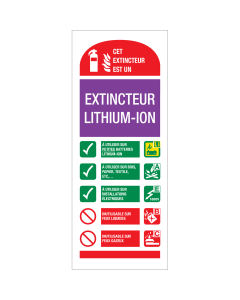 Panneau extincteur lithium-ion