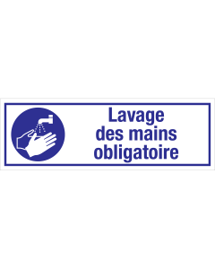 Panneau Lavage des mains obligatoire ISO7010