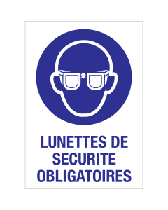 Panneau lunettes de securite obligatoires