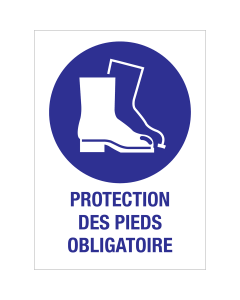 Panneau protection des pieds obligatoires
