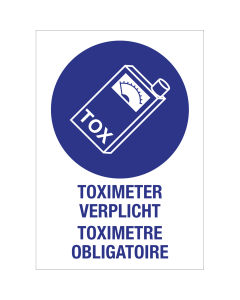 Bord Panneau Toximeter verplicht met tekst NL/FR