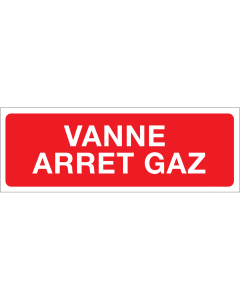 Panneau Vanne arrêt gaz