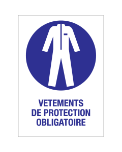 Panneau vetements de protection obligatoire
