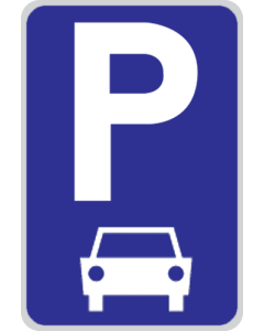 Parkeerbord "Auto" aluminium 400x600mm