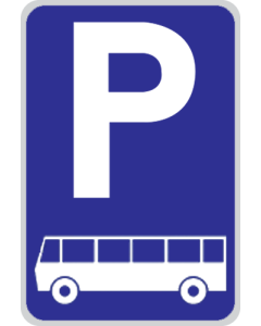 Parkeerbord "Bus" aluminium 400x600mm