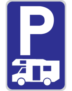 Parkeerbord "Camper" aluminium 400x600mm