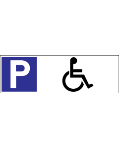 Parkeerbord "Mindervalide" Dibond 340x110mm
