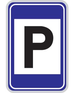 Parkeerbord "Parkeerplaats" aluminium 400x600mm