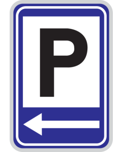 Parkeerbord "Parkeerplaats links" aluminium 400x600mm