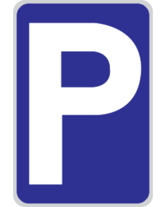 Parkeerbord "P" aluminium 400x600mm