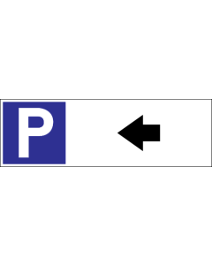 Parkeerbord "Parkeren links" Dibond 340x110mm