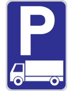 Parkeerbord "Vrachtwagen" aluminium 400x600mm