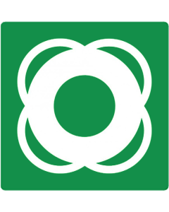 Sticker met pictogram reddingsboei ISO 7010