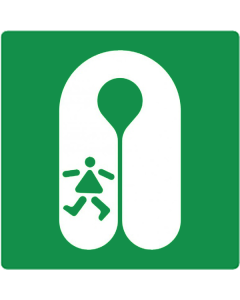 Sticker met pictogram reddingsvest kind ISO 7010