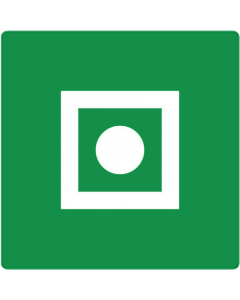 Sticker met pictogram algemeen scheepsalarm ISO 7010