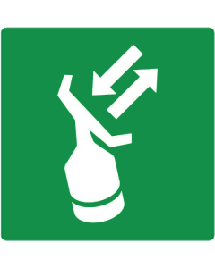 Sticker met pictogram zoek en redding transponder ISO 7010