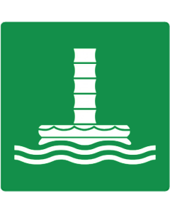 Sticker met pictogram vluchtkoker ISO 7010