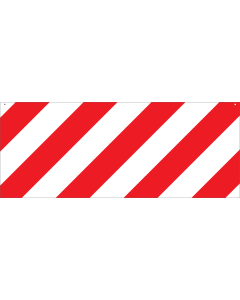 Groot rood/wit gestreept waarschuwingsbord (dubbelzijdig)