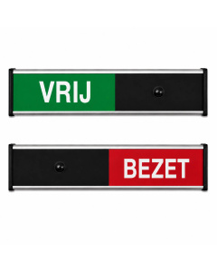 Schuifbordje Vrij - Bezet