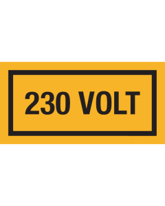 Sticker met tekst "230 Volt"