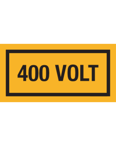 Sticker met tekst "400 Volt"