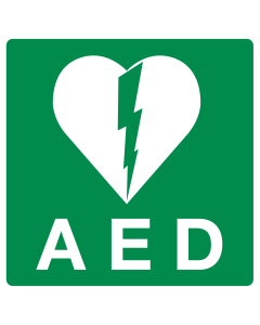 Sticker met pictogram AED - KB 21-04-2007