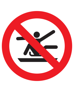 Sticker met pictogram Armen en benen binnenboord houden ISO7010 - P046