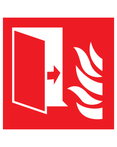 Sticker met pictogram van een branddeur - ISO 7010 - F007