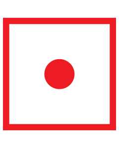 Sticker met pictogram van een brandmeldknop