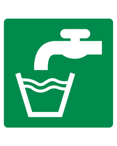 Sticker met pictogram drinkwater ISO 7010