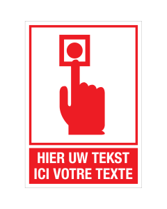 Sticker activeren met eigen tekst