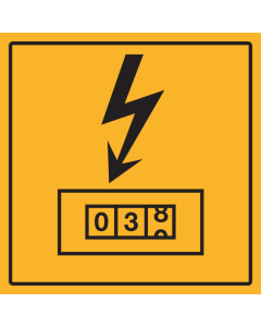 Sticker met pictogram voor het aanduiden van de elektrameter 