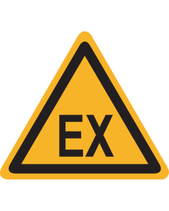 Sticker met pictogram "EX Explosiegevaar" 