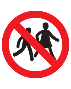 Sticker met pictogram Verboden voor kinderen ISO7010 - P036