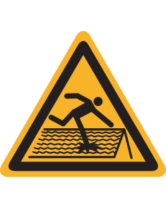Sticker met pictogram "Waarschuwing Doorzakgevaar Dak" - ISO 7010 - W036