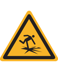 Sticker met pictogram "Waarschuwing Dun IJs" - ISO 7010 - W043