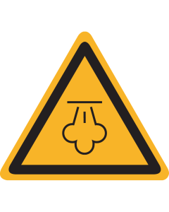 Sticker met pictogram "Waarschuwing Hete Stoom" - ISO7010 - W080