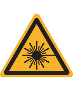 Sticker met pictogram "Waarschuwing Laserstralen" - ISO 7010 - W004