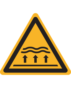 Sticker met pictogram "Waarschuwing Overstromingsgebied" - ISO 7010 - W077