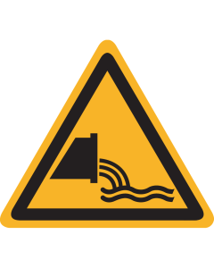 Sticker met pictogram "Waarschuwing Afvoer Afvalwater" - ISO 7010 - W055