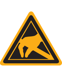 Sticker met pictogram "Waarschuwing Statische Lading"