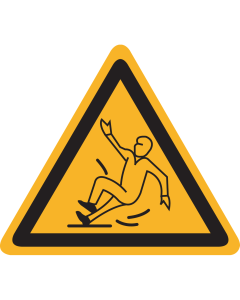 Sticker met pictogram "Waarschuwing Glad Oppervlak / Uitglijden"