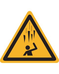 Sticker met pictogram "Waarschuwing Vallend IJs" - ISO 7010 - W039