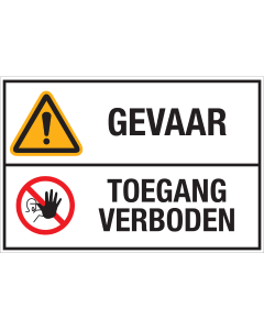 Sticker Algemeen gevaar - Verboden toegang