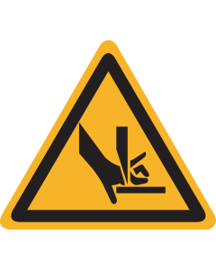 Sticker met pictogram "Waarschuwing gevaar voor perforatie / snijden"