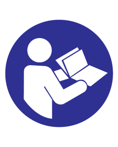 Sticker met pictogram verplicht handleiding lezen - ISO7020 - M002