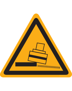 Sticker met pictogram "Waarschuwing Kantelgevaar"