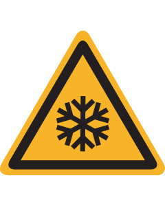 Sticker met pictogram "Waarschuwing Lage Temperatuur" - ISO 7010 - W010