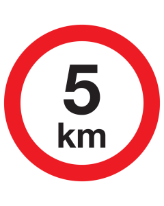 Sticker met pictogram Maximale snelheid 5KM